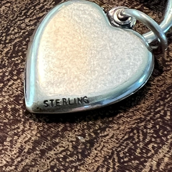 Sterling Silver .925 Heart Charm Bracelet - Picture 3 of 4